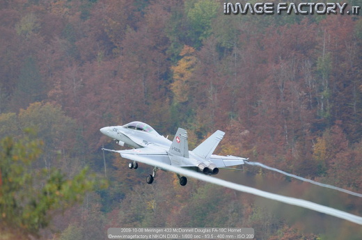 2009-10-08 Meiringen 433 McDonnell Douglas FA-18C Hornet